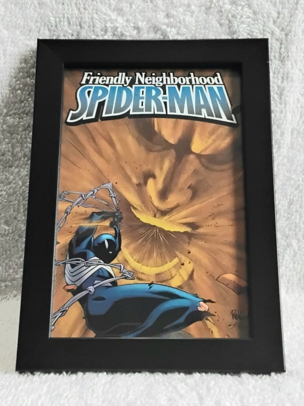 3/$25 4" x 6" Framed Spider-Man in Black vs. Sandman Custom Pic!!